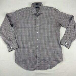 Peter Millar Collection Men's Shirt Large Multicolor‎ Checkered Cotton Button